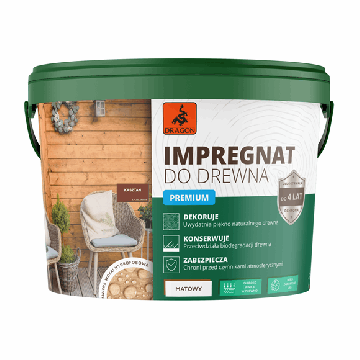 Impregnat akrylowy do drewna PREMIUM kasztan 10L Dragon