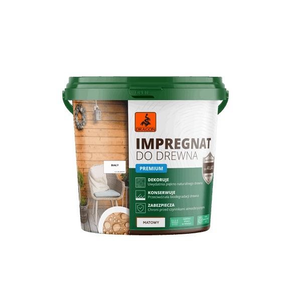 kanister impregnatu zabezpieczającego do drewna Dragon