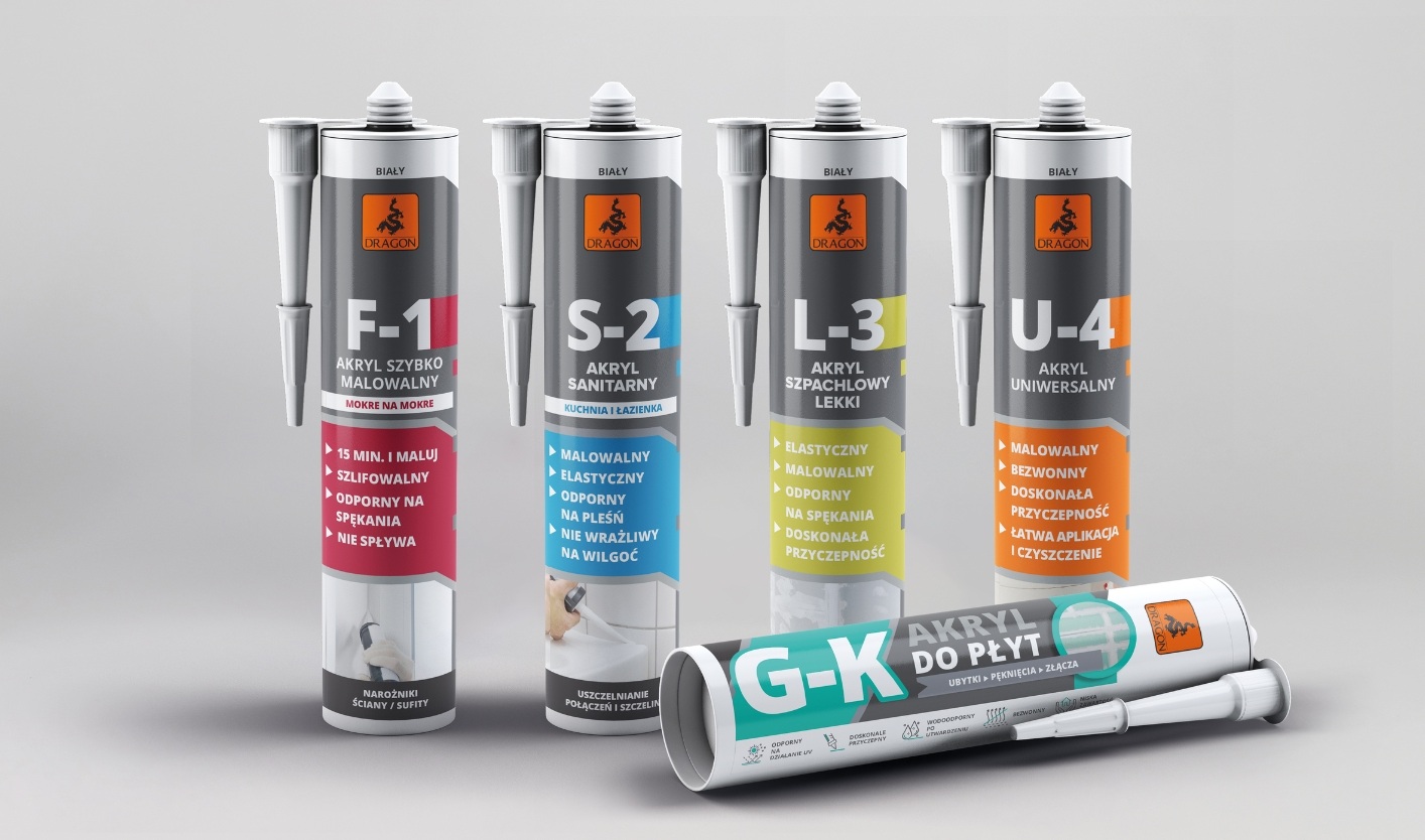 Produkty Dragon do uzupełniania ubytk&oacute;w i uszczelnień w ścianach