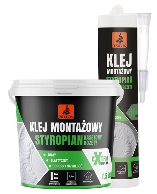 Dragon klej montażowy do styropianu biały